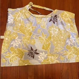Bebe au Lait Yellow and Gray Floral Nursing Cover-Ascot